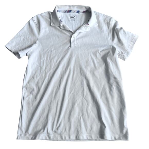 Puma Other - Puma Golf White Polo Shirt - Youth Large, Some Wear
